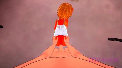 Chica monstruo de la llama elemental